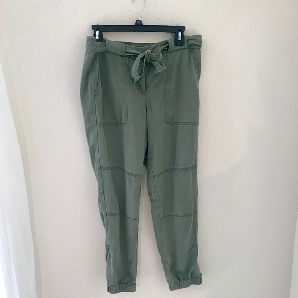 LOFT Army Green Drawstring Pants - Like New! - Picture 2 of 5